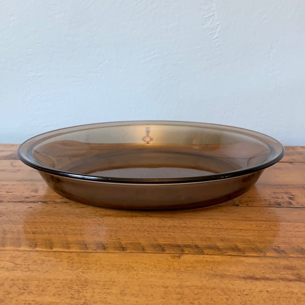 Vintage Pyrex 🖤 Smoke Glass Pie Dish